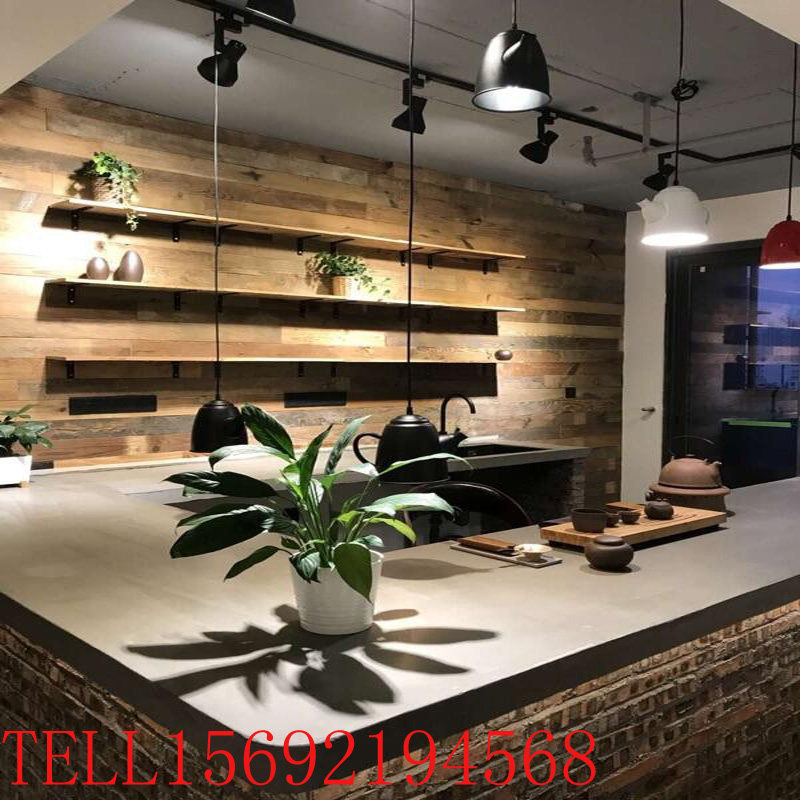 Old wood planks Old pine logs Solid wood Vintage industrial style decorative background parapet panels Door head solid wood panels