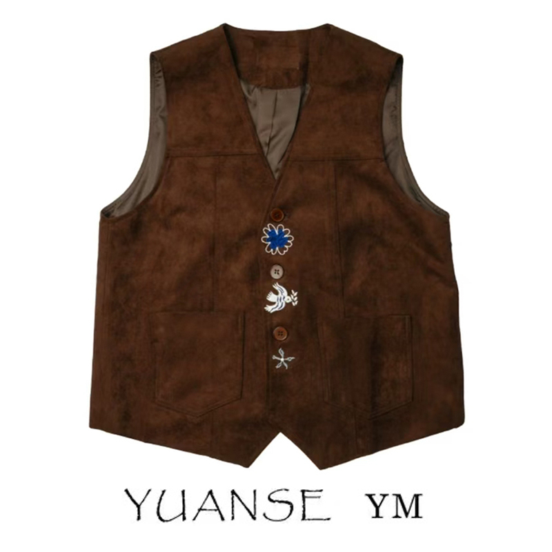 Retro Fashionable Bird Embroidered Outer Layering Cardigan Vest for Women, New Spring & Fall Style, Casual and Versatile Sleeveless Jacket