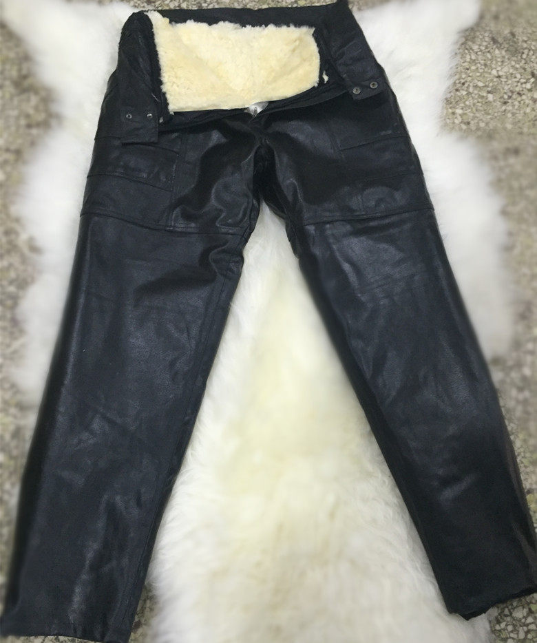 Pantalon cuir homme droit pour hiver - Ref 1483193 Image 9