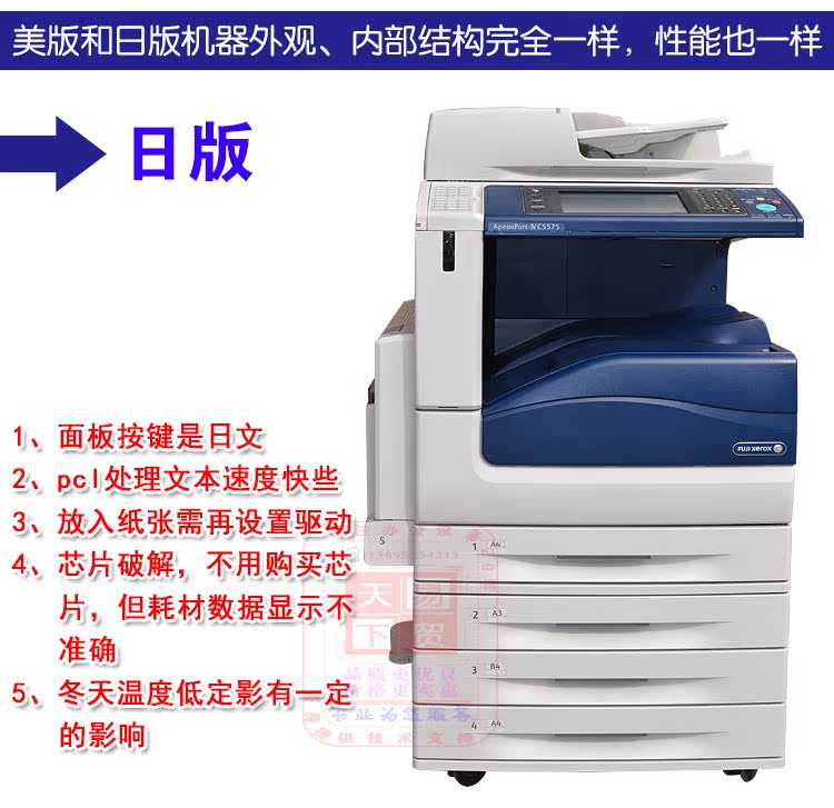 Máy photocopy Xerox 7835 7855 A3 5570 3375 5575 7535 7556 máy sao chép - Máy photocopy đa chức năng