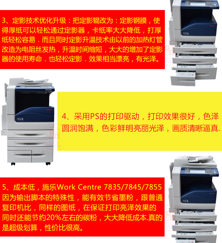 Máy photocopy Xerox 7835 7855 A3 5570 3375 5575 7535 7556 máy sao chép - Máy photocopy đa chức năng