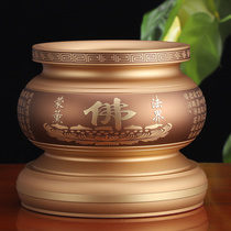 Incense burner Household indoor incense burner for Buddha Pure Copper Taiwan Buddha incense burner Incense burner Large Buddha front worship set