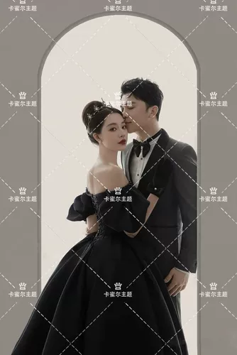 Ретро черное свадебное платье для влюбленных, открытые плечи, французский стиль