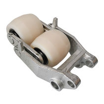 Forklift wheel nylon assembly manual hydraulic ground cow accessories Daquan PU handling pile high lifting bearing push foot