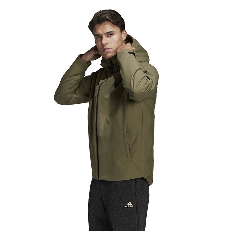 Adidas adidas 2019 nam HOODED PAD JKT cotton quần áo DZ7624 - Quần áo độn bông thể thao