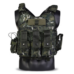 Outdoor steel wire camouflage quick-release tactical vest protective multi-functional practice weight-bearing vest tactical quick-release vest