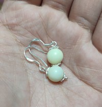 Full clean white Tibetan gems ivory jade earrings ear drop 38 section empty row gathering day special production