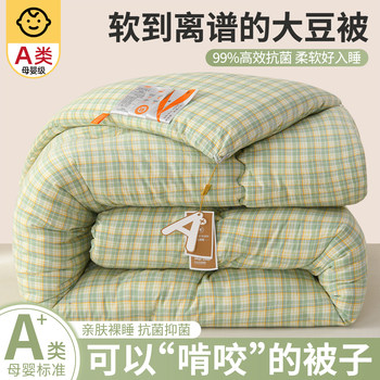Soybean Quilt, Thickened for Spring and Autumn, Warm Winter Quilt, Cotton Quilt Core, Student Dormitory Single Bed Summer Cool Air-Conditioned Quilt, Suitable for All Seasons