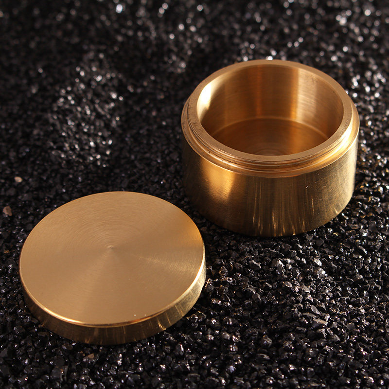 homein round town ruler desktop brass paperweight ink cartridge calligraphy storage box can be customized text logo