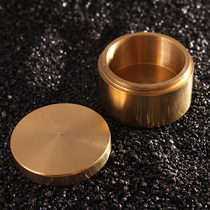 Qiangyao round paperweight desktop brass paperweight ink cartridge Calligraphy storage box Customizable text logo