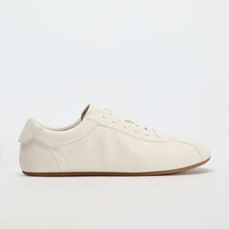 Za2026 Spring and Autumn New Casual Lace-Up White Shoes Versatile Genuine Leather Flat Sports Sneakers Women's White Training Shoes Za2026 Spring and Autumn New Casual Lace-Up White Shoes Versatile Genuine Leather Flat Sports Sneakers Women's White Training Shoes