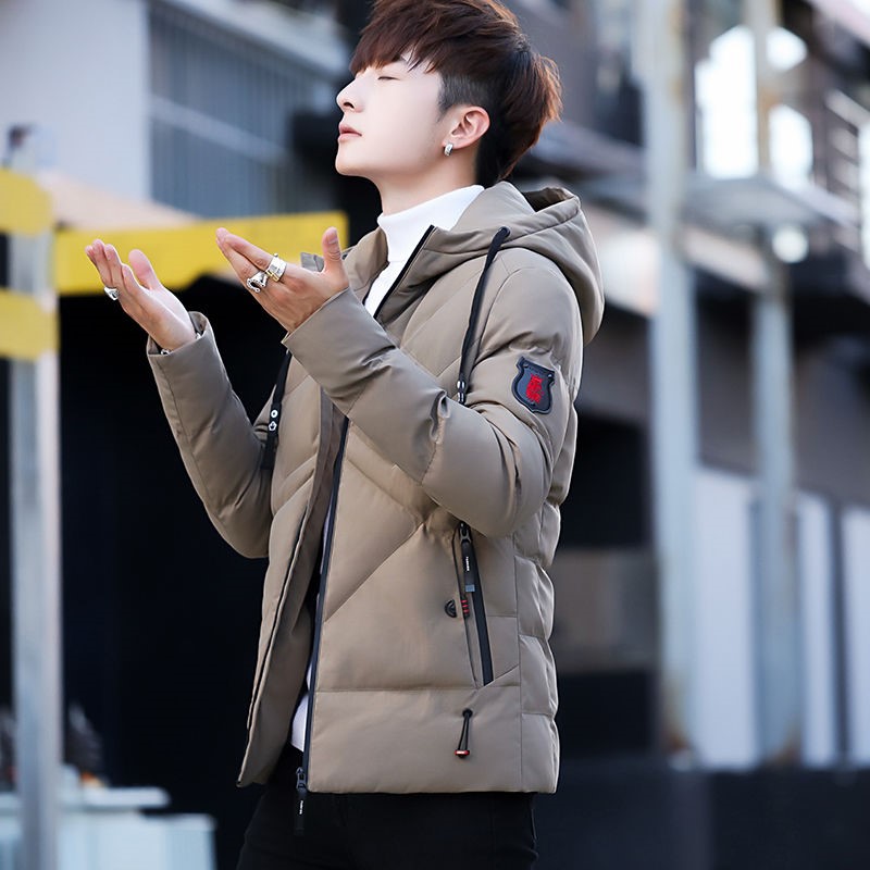 2021 new coat men's winter sports casual windproof and warm even cap laying cotton jacket down jacket with thickened garnter