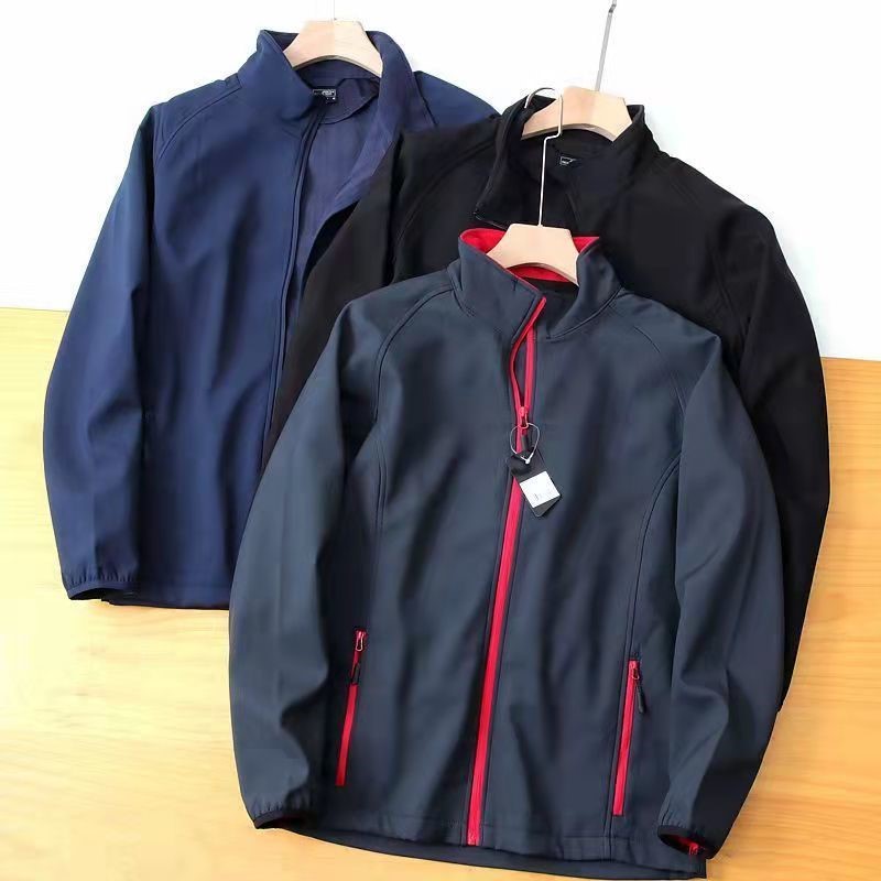 Spring and Autumn new jacket men's stand collar thin jacket young men's casual fit zipper jacket men