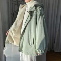 2021 new coat mens winter sports casual windproof and warm even cap cotton suit down jacket thickened with velvety.