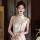 Женское платье-чонсам YUSHII engagement cheongsam "Тень цветочной комнаты", новое улучшенное платье в китайском стиле, вечернее платье для тостов, которое можно носить ежедневно mini 4