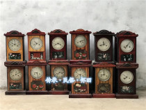Folk custom old objects Cultural Revolution 1960s and 1970s old objects old clocks and clocks wooden shell winding wall clocks nostalgic wall accessories