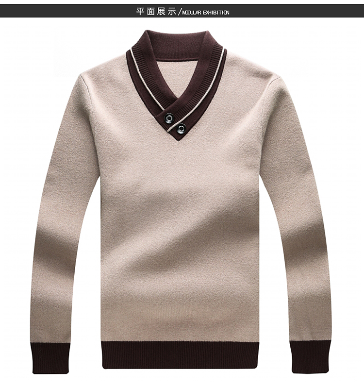 Mùa thu và mùa đông mẫu áo len nam cổ chữ v dày mới 100% áo len cashmere nguyên chất Áo len nam sang trọng shop áo khoác nam