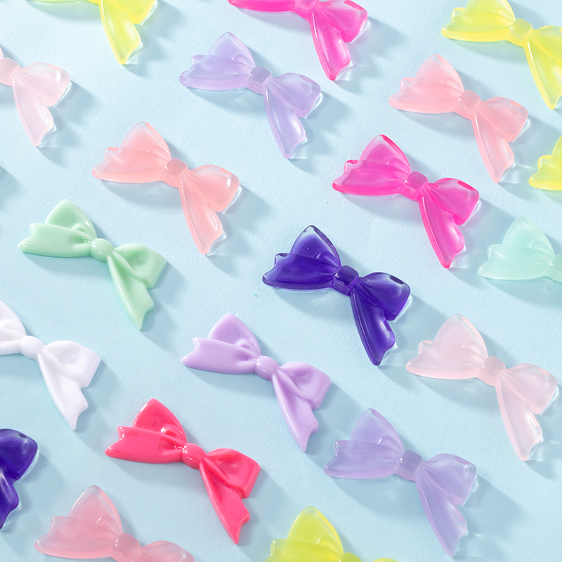 Resin bows Handmade DIY jewelry accessories Mobile phone stickers diamond hair accessories Epoxy glue Cream glue material