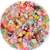 Хрустальная прозрачная мультипликация Симпатичная смешанная сумка для благословения крем -крем -клей DIY Материал Творческий смола аксессуары украшения универсально