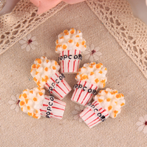 Hot selling popcorn diy simulation food resin accessories mobile phone beauty patch drill cream shell making material