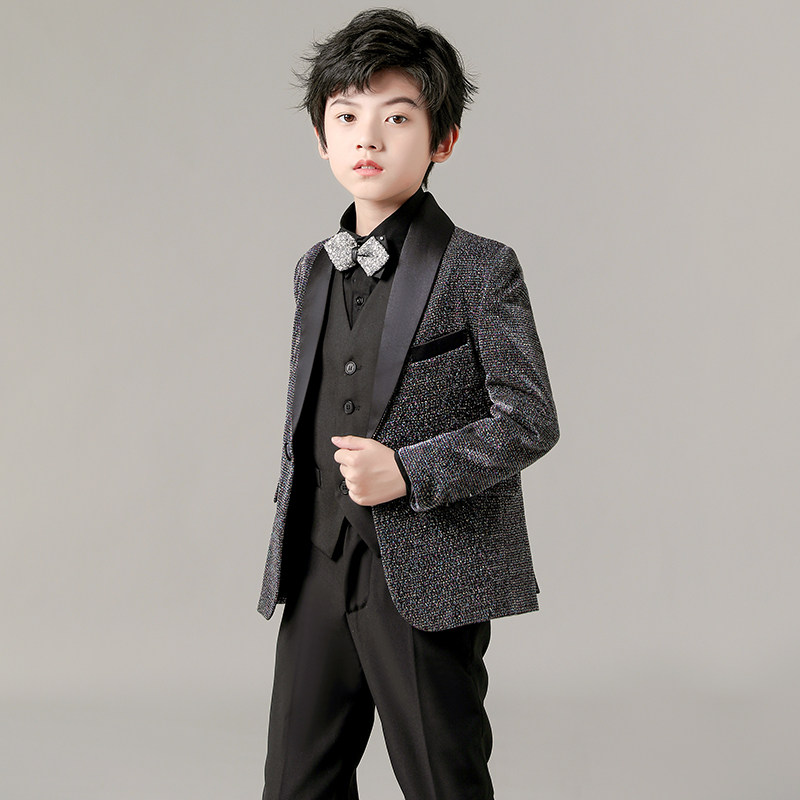 Children's suit suit new Korean version boy Western suit jacket flower boy gown The little boy hosts the piano for the show