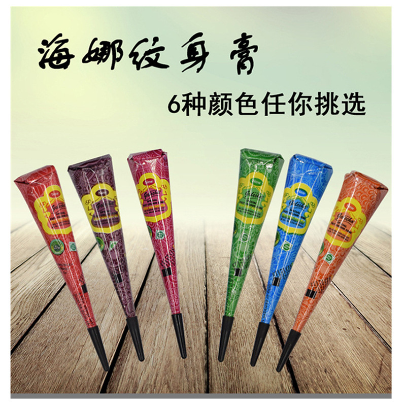 Henna Hand-Painted Paste Tattoo Template Tool, Henna Painting Paste, Pure Plant-Based, One Genuine Product, One Pure Natural Color