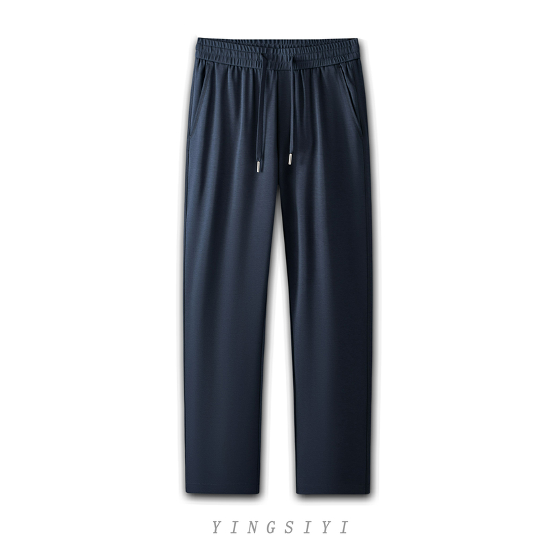 Minimalist High-End Modal Ice Silk Summer Thin Straight Casual Pants Men's Long Pants Sports Solid Color Sweatpants
