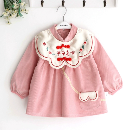 Детское праздничнное ханьфу, вельветовый чай улун Да Хун Пао, детский фартук