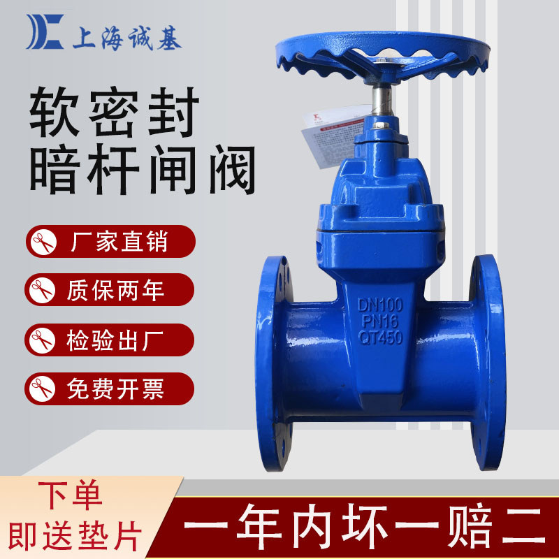 Z45X elastic seat seal dark rod soft seal fire tap water heavy body flange valve gate valve DN80DN100