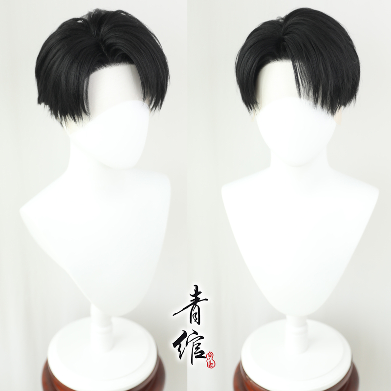 Qingwan Front Lace Hand Hook Boy Boyish Dk Wig Set Lenui Attack on Titan Natural Style Short Hair Qingwan Front Lace Hand Hook Boy Boyish Dk Wig Set Lenui Attack on Titan Natural Style Short Hair