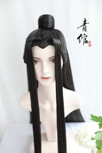 Chinese hanfu warrior prince swordsman cosplay wig for men Ancestor animation ancient style cos Han costume Ancient Costume cos wig Headcover 