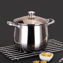Soup pot thickened 304 stainless steel large capacity compound bottom cooking noodle pot porridge cooker induction cooker gas universal special high pot