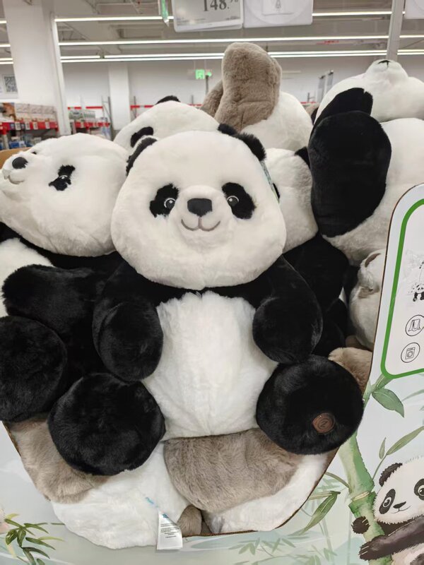 Mm Sam Giant Panda Plush Toy Pillow Blanket 2-in-1 Cushion Super Cute Realistic Panda Doll