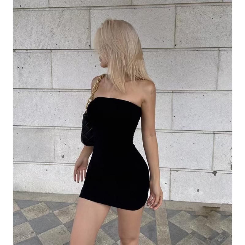 One-Line Neckline Strapless Off-Shoulder Dress for Women 2025 New Summer Sexy High-Waisted Slim-Fitting Bodycon Dress One-Line Neckline Strapless Off-Shoulder Dress for Women 2025 New Summer Sexy High-Waisted Slim-Fitting Bodycon Dress