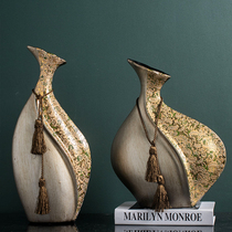Eurostyle fashion vase Creative Home Decorative Products Living Room TV Cabinet Genguan American Pendulum with Luxurious Ceramic Florware