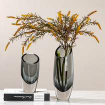 Modern minimalist glass vase pendulum pieces Living room Flower Arrangement TV Cabinet-like Interpanel Desktop Decorative Floral Furniture Home Ornaments