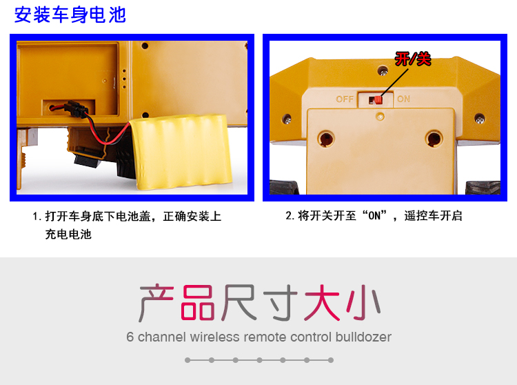 Remote Dozer Đồ chơi không dây lớn Xây dựng có thể sạc lại Mô hình Xe nâng trẻ em Kỹ thuật đào xe Lễ đồ chơi cho bé 1 tuổi