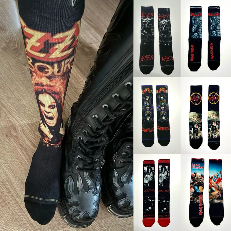 Original Dark Gothic Trendy Rock Heavy Metal Kiss Band Merchandise Towel Bottom Skateboard Mid-Calf Socks Original Dark Gothic Trendy Rock Heavy Metal Kiss Band Merchandise Towel Bottom Skateboard Mid-Calf Socks