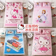 hellokitty ghế lụa băng ba mảnh 1,5m giường cartoon kt mèo mat 0.9m1.2 sinh mat cho trẻ em - Thảm mùa hè