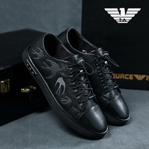Lideng Armani casual board shoes 2022 spring and autumn new mens Korean version of the trend leather shoes men