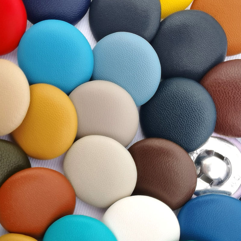 Autumn and winter leather button women's coat leather button rice white coffee color magnetic buckle big red gray leather bag button leather coat