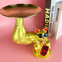 Simple modern entrance key storage ornaments creative home accessories living room Lucky Cat opening housewarming decorations