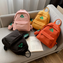 Child Pack Student Cartoon Fashion Brief Embroidery Double Shoulder Bag for men and women Super Light Oxford Cloth Backpack Kid bag