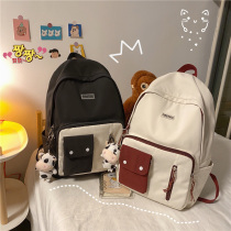 Child Packs Nets Red Ins Fashion 100 Hitch Boy Oxford Cloth Bag Students Bangs Color Children Large Capacity Double Shoulder Bag