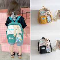 Kindergarten Toban Bag Han Version Cartoon Little Bear Boy Backpack 3-6 Year Old Mini Cute Girl Double Shoulder Bag