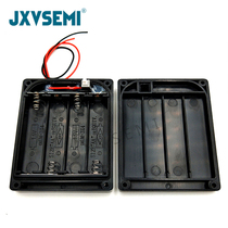 3-cell No 5 4-cell No 5 waterproof battery holder Battery box with switch lock screw No 5 battery compartment square black