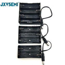 18650 battery box with DC plug 5521 2 sections 3 sections 4 sections 18650 battery holder series battery compartment