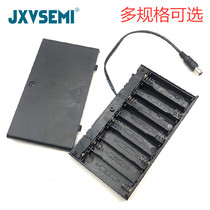 8 sections No. 5 battery box with cover with switch eight cell holder 12V series in series No. 5 battery compartment with DC plug