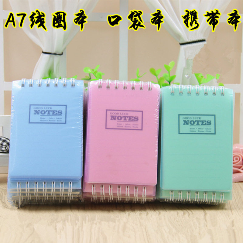 Office Mini portable notepad Single wire easy to stick to this A7 pocket small book upside down small coil book