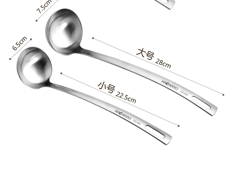 Lẩu lẩu dày 304 muỗng inox súp colander tay cầm dài đặt bếp đặt cháo nhà bếp - Phòng bếp gia dụng nhà bếp